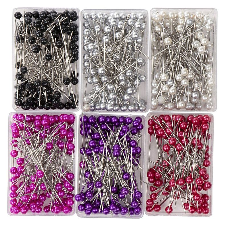 Ultnice 100pcs Pearlized Ball Head Pins Straight Pins Sewing Pins for DIY Sewing Crafts