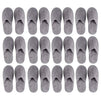 Juvale 12-Pair Disposable Slippers – Non-Slip Fleece Cloth Closed Toe Spa Slippers for Hotel, Travel, Guest and Home - Fits Up to US Men Size 11 & US Women Size 12, Gray