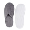 Juvale 12-Pair Disposable Slippers – Non-Slip Fleece Cloth Closed Toe Spa Slippers for Hotel, Travel, Guest and Home - Fits Up to US Men Size 11 & US Women Size 12, Gray