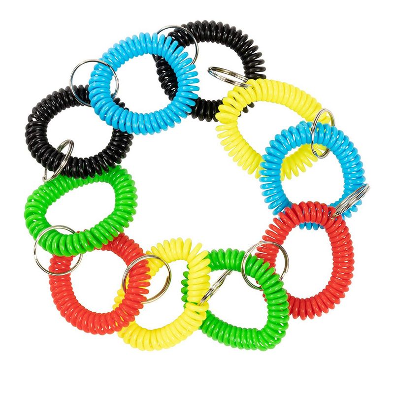 Coil Wristband Keychain Bracelet (50 Pack)