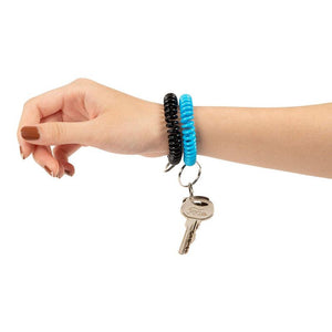 Coil Wristband Keychain Bracelet (50 Pack)