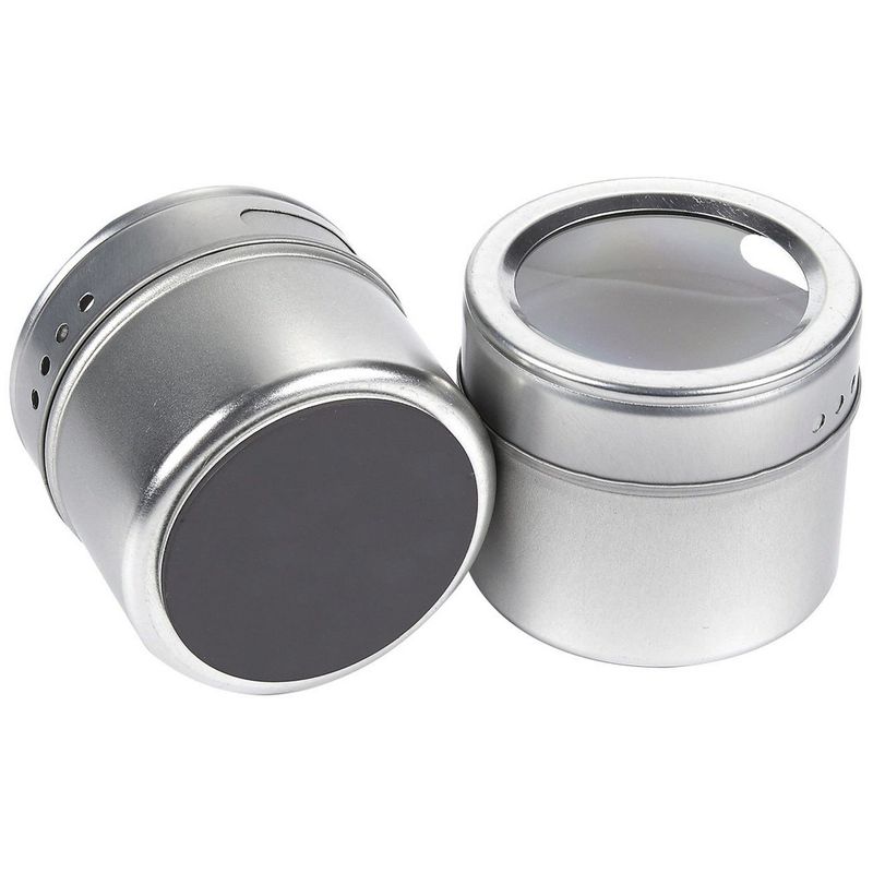 20 Jars Magnetic Spice Containers, 3.4 Oz Spice Tins with Clear Lid (94 Labels)