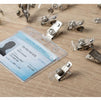 Id Badge Clip – 100-Pack Id Holder Clip, Name Tag Clip with Vinyl Strap for Key Cards and Passes, 2.2 x 0.5 x 0.5 Inches