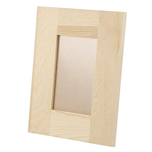 6 Pack Unfinished Solid Wood Picture Frames 8.6 x 10.6" Natural Wood Color for Decoration, Crafts, DIY Painting Project or Tabletop Display, Holds 5 x 7" Pictures