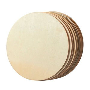 Juvale Wooden Cutouts for Crafts, 10 Pack of 8 Inch Wood Circles