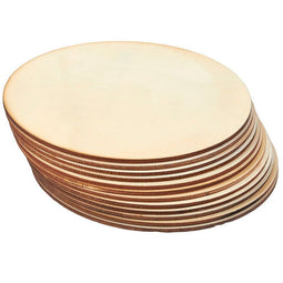 Juvale 12 Pack Wood Circles for Crafts, Unfinished Round Wooden Cutouts (6 Inches)