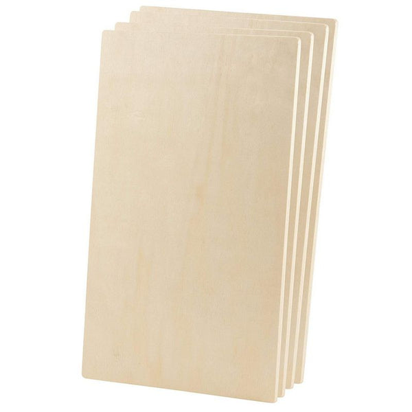 Juvale Wooden Rectangles for Crafts, Panel Board (15.5 x 9.8 in, 4-Pack)