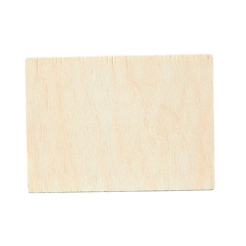 Juvale Wood Cutout for Crafts, Unfinished Wood Rectangle Pieces (3.5 x 2.5 in, 36 Pack)