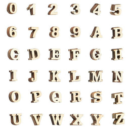 Wooden Letters - 144-Count Wood Alphabet Letters and Numbers for DIY Craft, Home Decor, Natural Color, Small