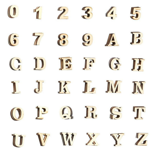 Juvale Wood Alphabet Letters for DIY Craft, Home Decor (4.3 in, 52 Pack)