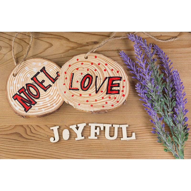Juvale Wood Alphabet Letters for DIY Craft, Home Decor (4.3 in, 52 Pack)