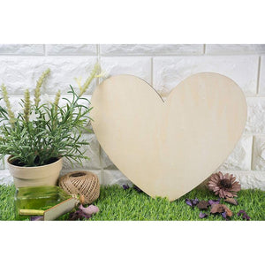 Wood Heart Cutouts for Crafts, DIY Decor for Valentine's (11.5 x 10 In, 6 Pack)