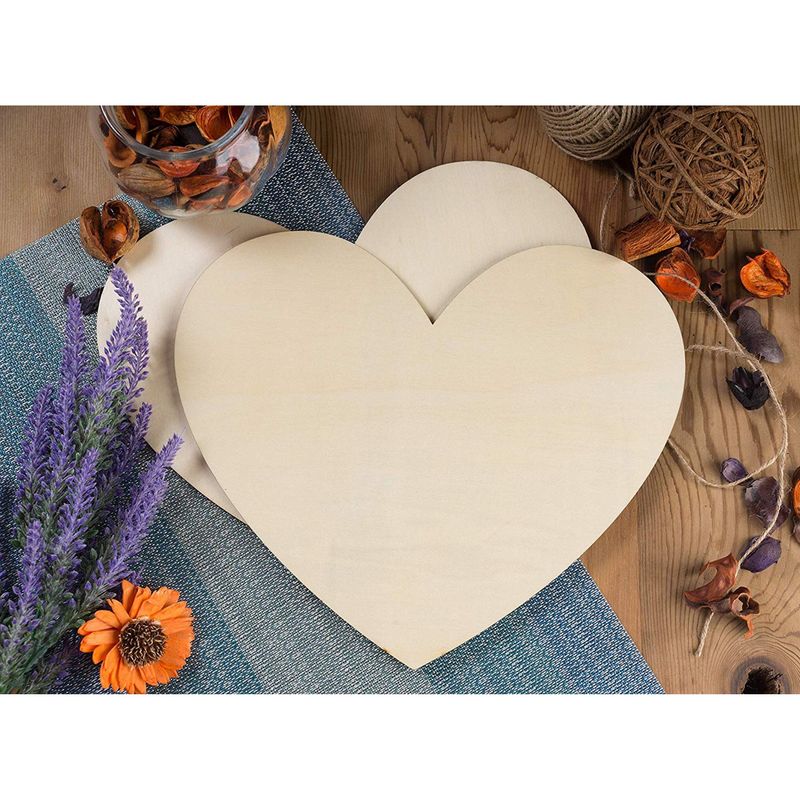 Wooden Love Hearts Shapes Craft Blank Ply Wood Plaques Valentine Sign Wood  Heart