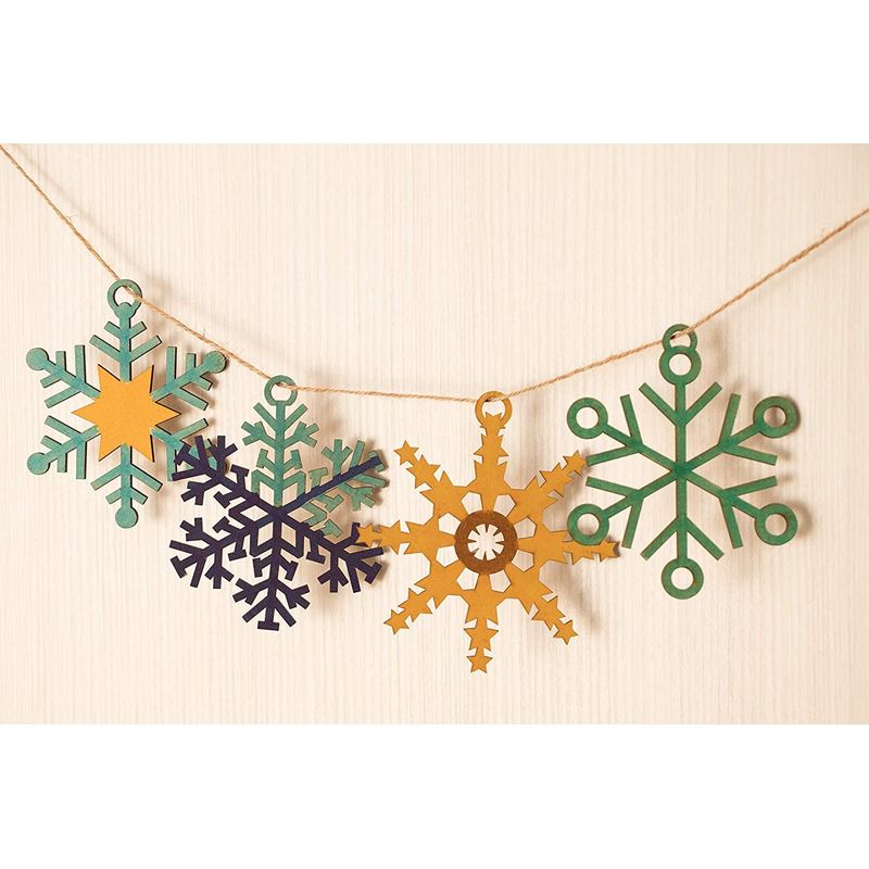 4 Pack Small Snowflake Ornaments // Rustic Snowflakes // Snowflake Ornaments