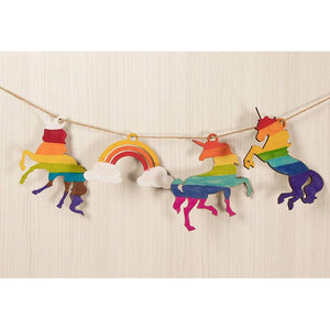 Juvale Wood Christmas Ornaments, Unicorn Ornament (24 Pieces)