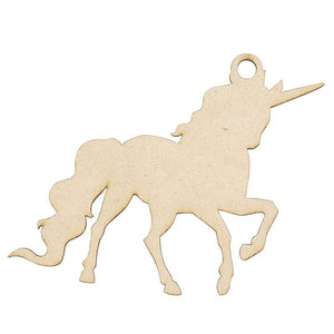 Juvale Wood Christmas Ornaments, Unicorn Ornament (24 Pieces)