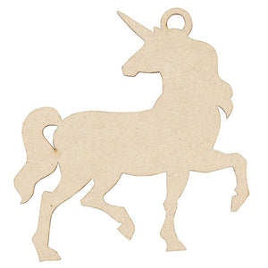 Juvale Wood Christmas Ornaments, Unicorn Ornament (24 Pieces)