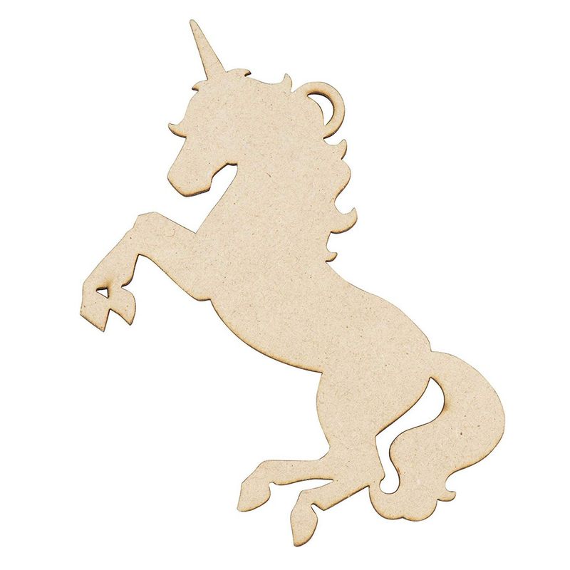 Juvale Wood Christmas Ornaments, Unicorn Ornament (24 Pieces)