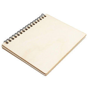 Wooden Cover Spiral Notebooks (4.5 x 5.8 Inches, 4-Pack)
