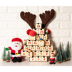 Juvale Wooden Advent Calendar, Unfinished Wood Christmas Tree (13.2 x 12.2 x 2.5 in)