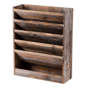 Wooden Wall Mounted Mail Organizer (5 Tier)