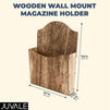 Juvale Wooden Magazine Holder, Wall Mounted Organizer (8.7 x 11.6 x 2 Inches)