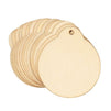 Unfinished Wood Ornaments - 48-Pack Round Wood Discs, Wood Circles, Ornaments, Wood Bauble, Christmas Tree Pendants, for DIY Craft, Centerpiece, Holiday, Party Decoration, 2.7 x 2.5 x 0.1 Inches