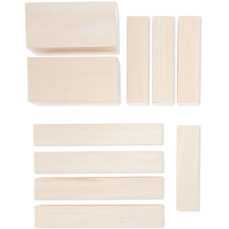 Juvale 10-Pack Unfinished Basswood Carving Blocks for DIY Wood