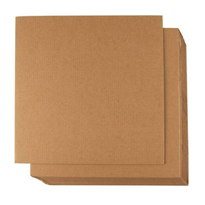 Corrugated Cardboard Sheets - 24-Pack Flat Cardboard Sheets, Cardboard Inserts for Packing, Mailing, Crafts - Kraft Brown, 12 x 12 Inches
