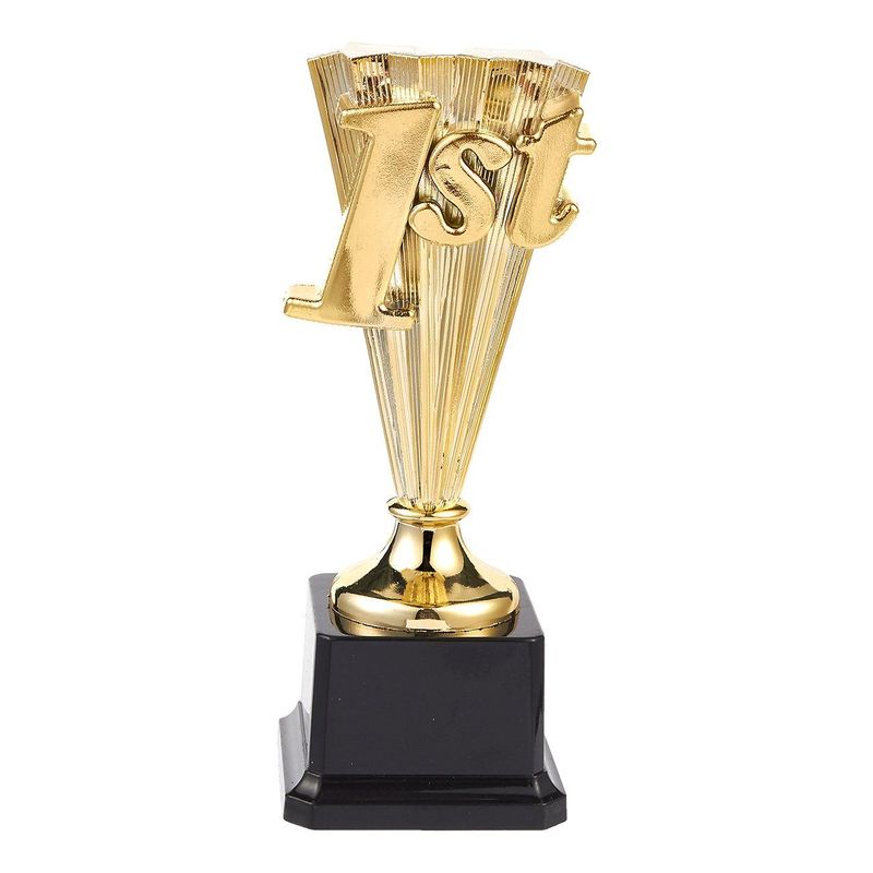 Juvale Award Trophy - 1st Place Gold Plastic Trophy for Sports Tournaments, Competitions, (8 in)