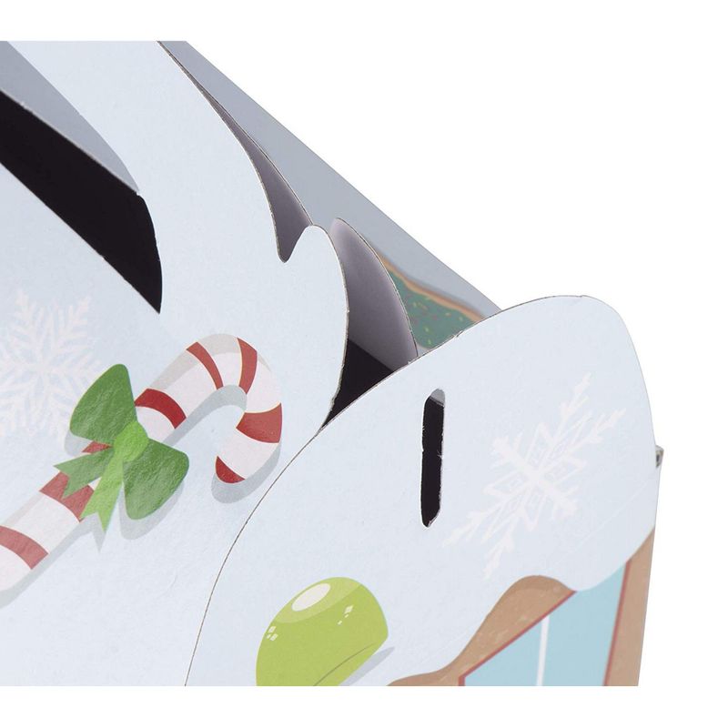 Christmas Party Favor Paper Boxes, Festive Holiday Gingerbread Goodie Boxes (6.2 x 3.3 x 3.5 In, 24 Pack)