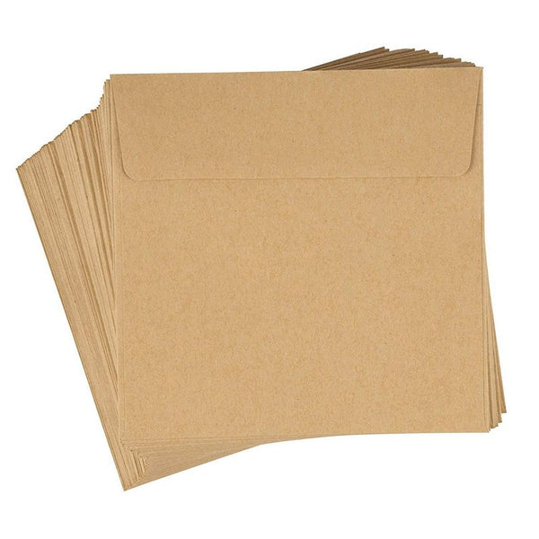 Square Kraft Envelopes for Invitations, Greeting Cards (5.5 x 5.5 In, 60 Pack)