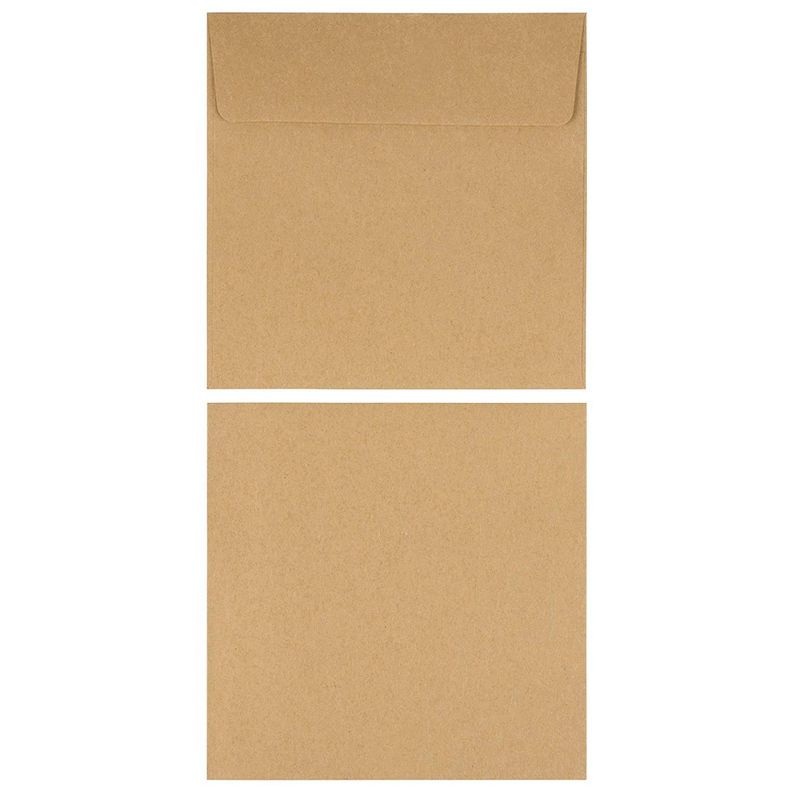Square Kraft Envelopes for Invitations, Greeting Cards (5.5 x 5.5 In, 60 Pack)