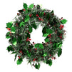 Green Tinsel Front Door Wreath, Holiday Wreaths Set (11.8 x 11.8 Inches, 3 Pack)