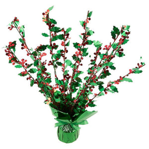 Juvale Green and Red Holly Balloon Weights, Christmas Party Decorations (6 Pack)