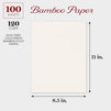 100 Sheets Bamboo Paper for Cold Press Art, Mixed Media, Drawing, Painting (8.5 x 11 in)