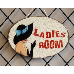 Juvale Restroom Signs - Set of 2 Ceramic Restroom Signs, Decorative Bathroom Signs Men Women, Washroom Signs, 9.1 x 5.9 x 0.2 inches
