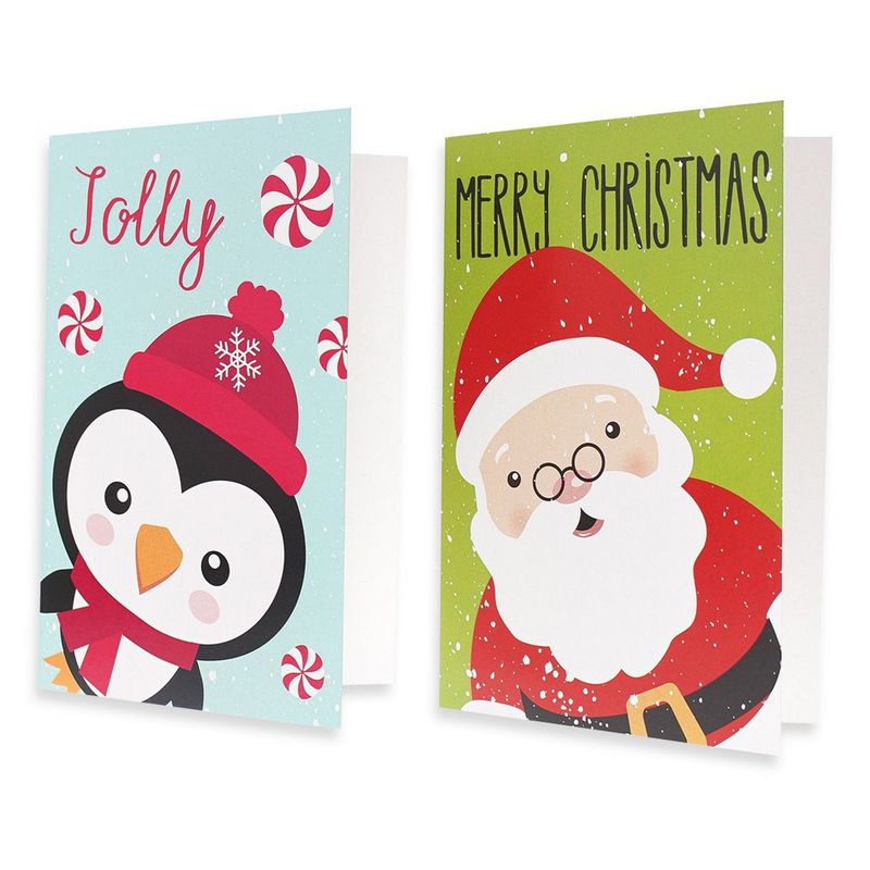 Festive Christmas Greeting Cards with Envelopes, 6 Holidays Designs (4 x 6 In, 48 Pack)