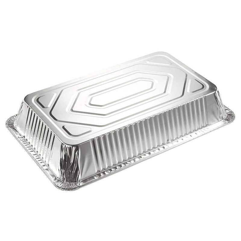 [30 Pack] Heavy Duty Full Size Deep Aluminum Pans with Lids Foil Roasting & Steam Table Pan 21x13 inch Deep Chafing Trays for Catering Disposable