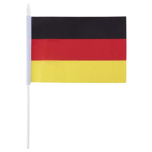 Bavaria and Germany Oktoberfest Stick Flags - 72-Piece Hand-Held Bavarian German Theme Party Decoration Flags on Stick with Spearhead Tip, 36 of Each Flag, 8 x 5 Inches