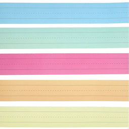 Lined Colored Sentence Strips for Classroom (100 Count) 5 Colors