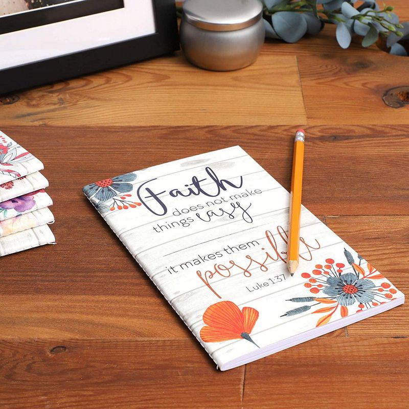 Juvale Rustic Floral Notebook Journals (5 x 8 in, 6 Pack)