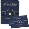 Juvale Open House Visitor Guest Registry Sign in Book and Tent Card for Realtor (2 Pack)