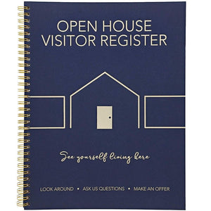 Juvale Open House Visitor Guest Registry Sign in Book and Tent Card for Realtor (2 Pack)