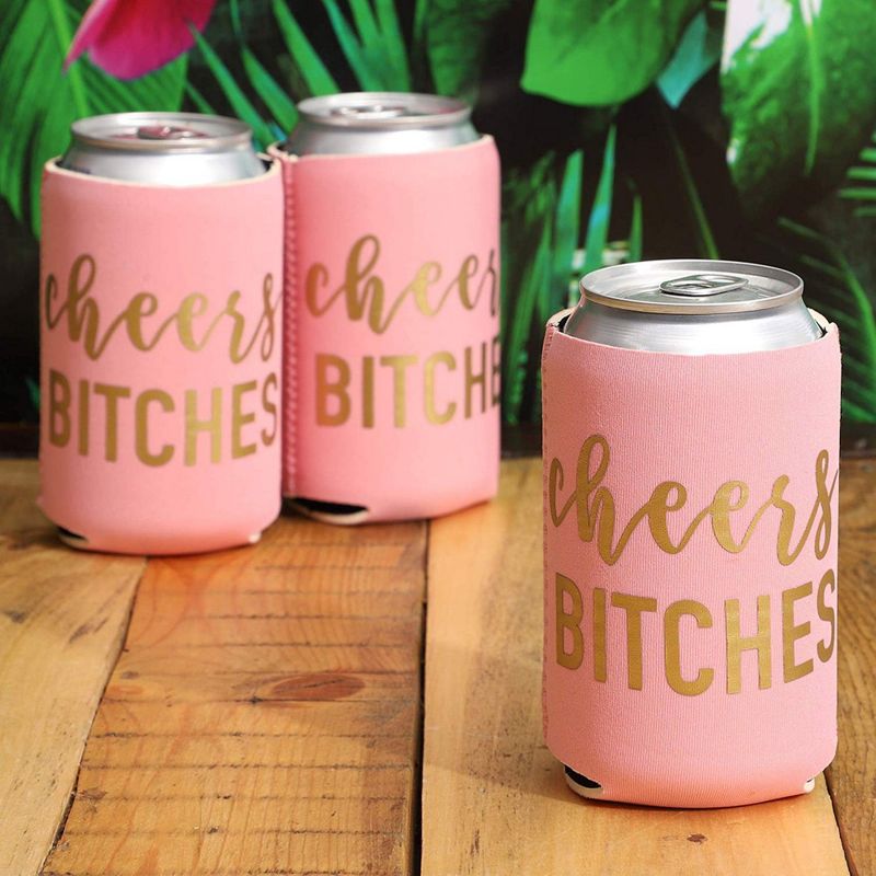 12 oz Insulated Beer Can Cooler Sleeves for Bachelorette Party Favors,  Cheers Bitches, Future Mrs (12 Pack)