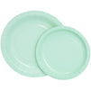 Mint Green Party Bundle, Includes Table Cloth, Cups, Napkins, Dinner and Appetizer Plates (Serves 24, 96 Pieces)