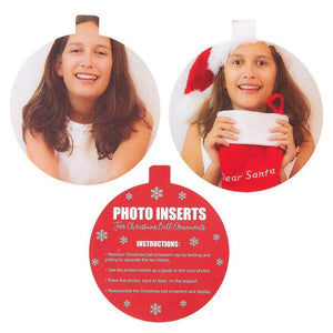 Photo Christmas Tree Ornaments, DIY Holiday Decor (2.7 in, 4 Pack)