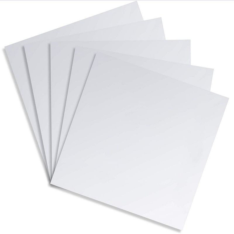 Flexible Shiny Metallic Sheets for Arts and Crafts (Silver, 11.8 in, 5 Pack)