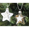 12-Pack of Christmas Tree Decorations - Hanging Star Decorations, Glass Christmas Ornaments, Festive Embellishments, Brown - 2.9 x 6.2 x 1.1