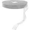Juvale Glitter Shimmer Ribbon (2 Rolls), Silver, 100 Yards Length